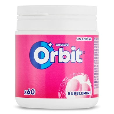 Chicles sabor bubblemint sin azúcar Orbit bote 84 g-0