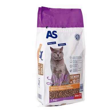 Alimento para gatos senior As Dia bolsa 1.5 Kg-0