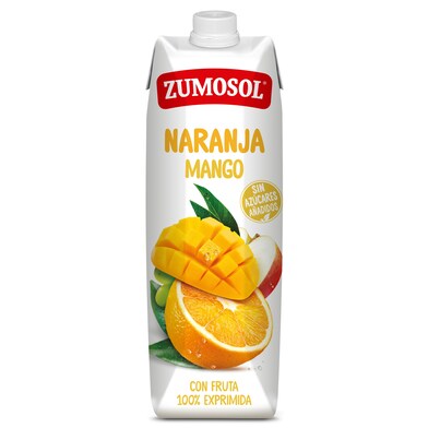 Bebida de naranja y mango con fruta exprimida Zumosol brik 1 l-0