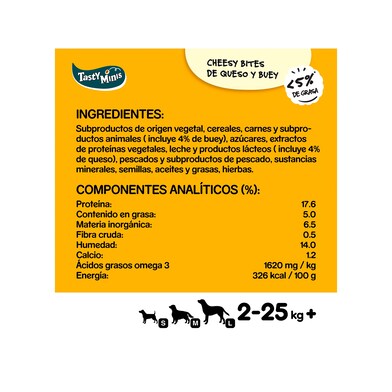 Snack para perros tasty bites con pollo Pedigree bolsa 140 g-1