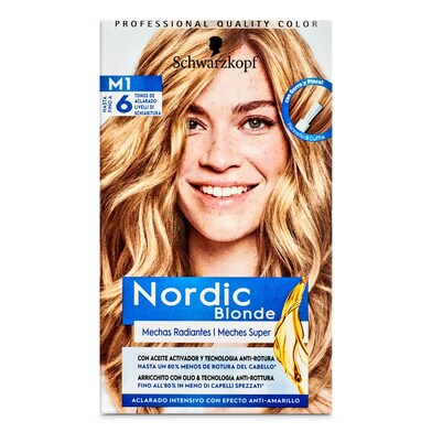 Aclarante con aceite activador para mechas m1 Nordic blonde caja 1 unidad-0 Aclarante con aceite activador para mechas m1 Nordic blonde caja 1 unidad-0
