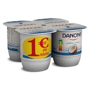 Yogur sabor coco Danone pack 4 x 125 g
