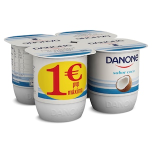 yogur sabor coco pack 4 x 125 g