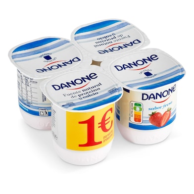 Yogur sabor fresa Danone pack 4 x 120 g-0