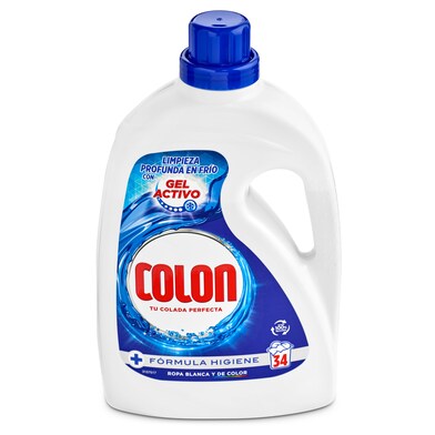 Detergente máquina líquido gel azul Colon botella 34 lavados-0