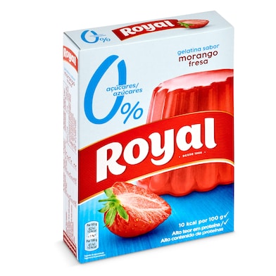 Gelatina sabor fresa sin azúcar Royal caja 31 g-0