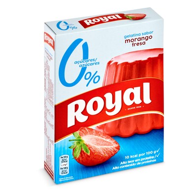 Gelatina sabor fresa sin azúcar Royal caja 31 g-0 Gelatina sabor fresa sin azúcar Royal caja 31 g-0