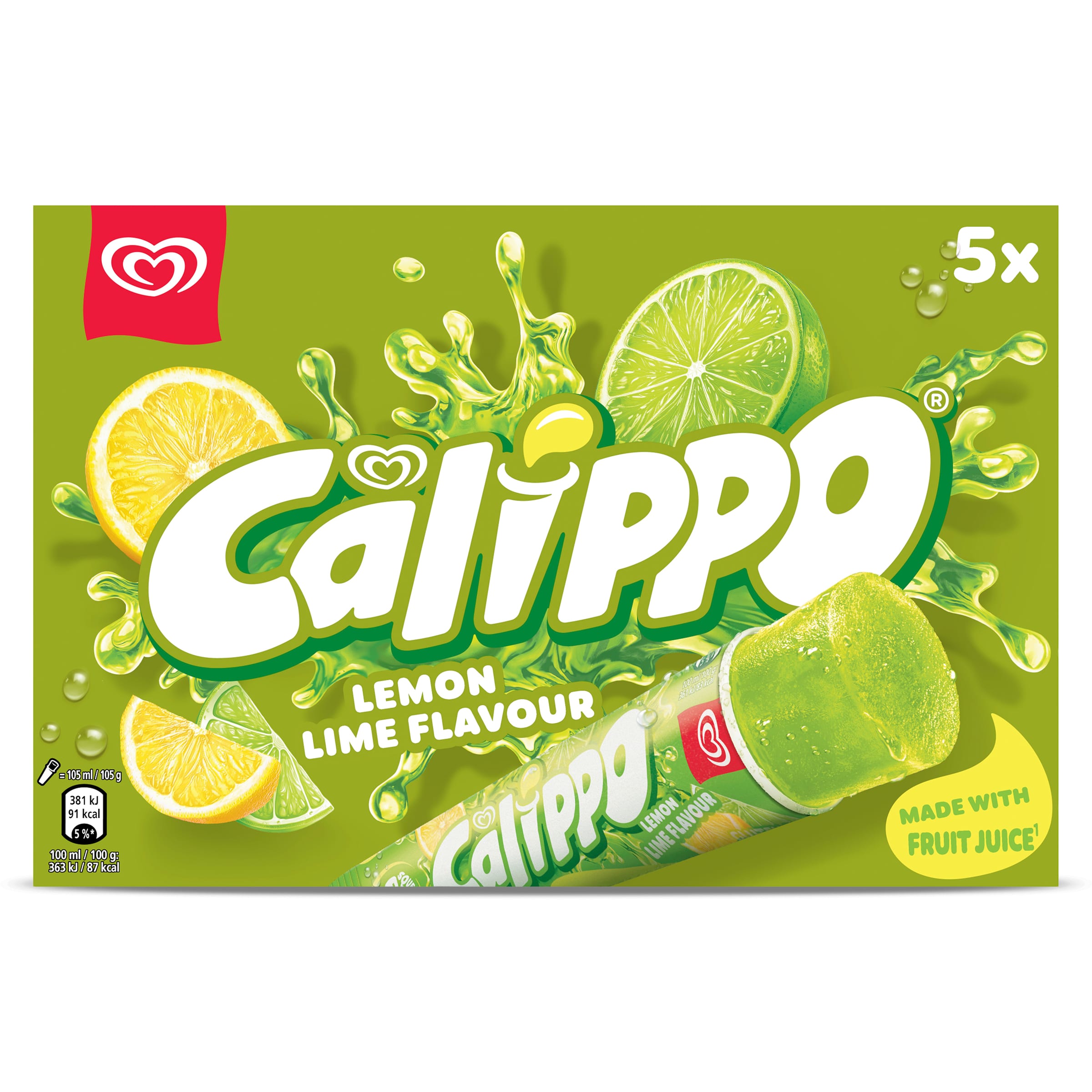 Calippo lima limón 5 x 105 g