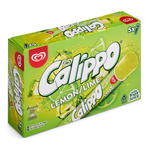 Helado Sabor Lima Limón Calippo Caja 5 Uds. 525 Gr.