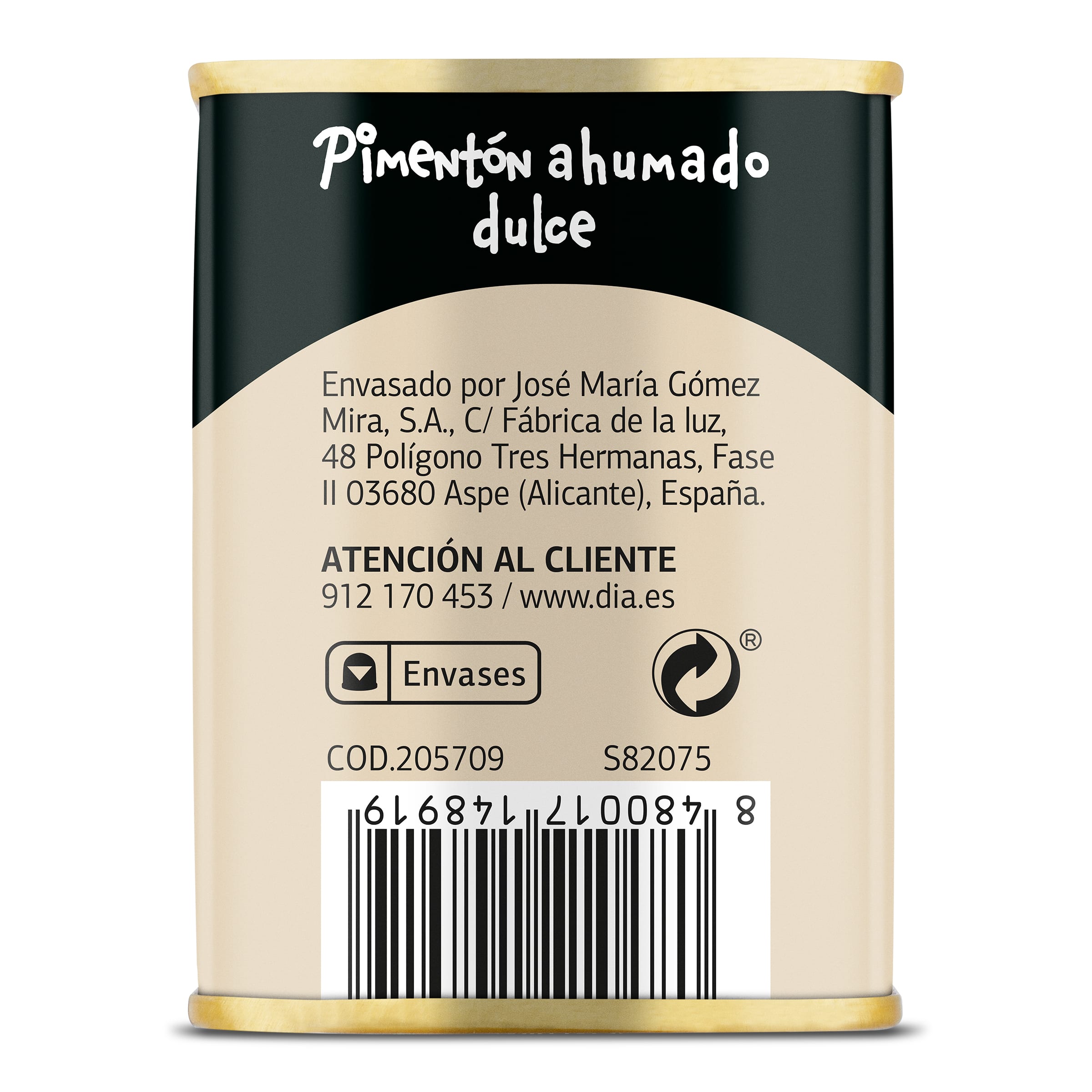 Pimentón dulce ahumado Dia Vegecampo 75 g