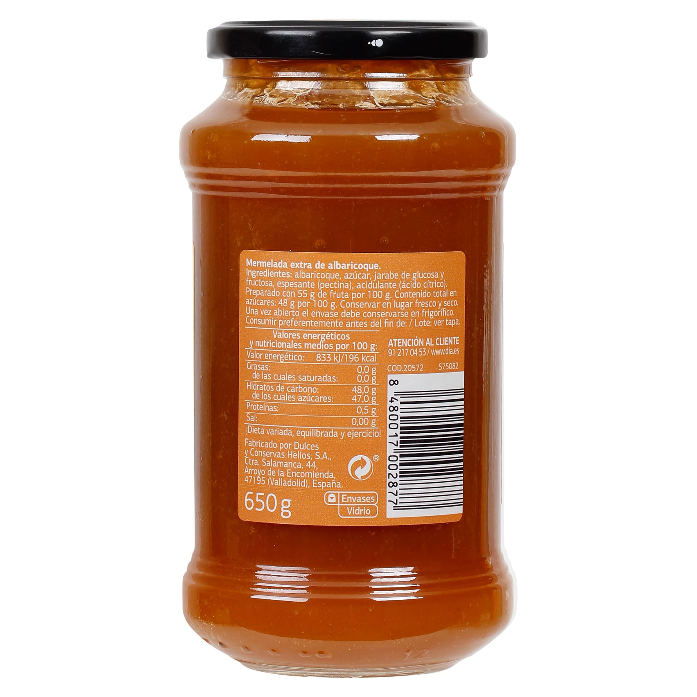 Mermelada de albaricoque extra Dia Fruticampo 650 g