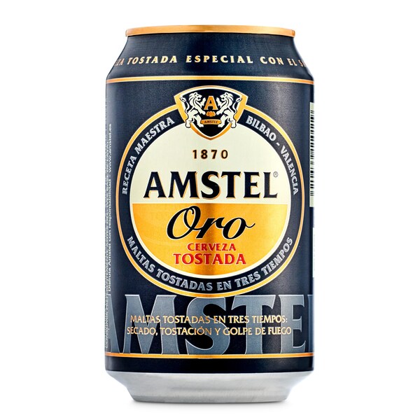 Cerveza Tostada Amstel Oro Lata 33 Cl.