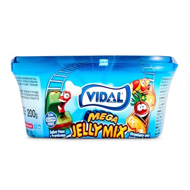 Golosinas mega jelly mix Vidal tarrina 200 g-0 Golosinas mega jelly mix Vidal tarrina 200 g-0
