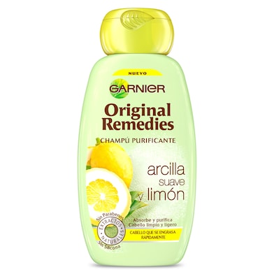 Champú arcilla suave y limón Original Remedies botella 250 ml-0