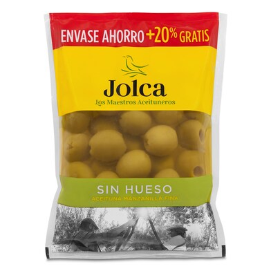 Aceitunas verdes sin hueso Jolca bolsa 90 g-0 Aceitunas verdes sin hueso Jolca bolsa 90 g-0