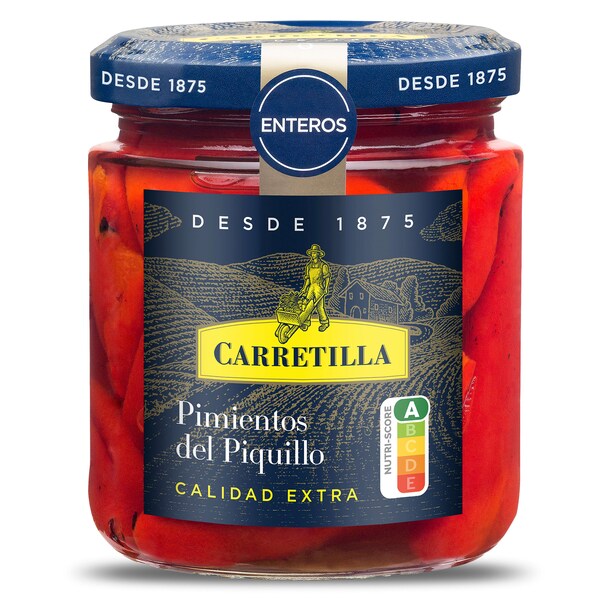Pimientos del Piquillo Enteros Carretilla Frasco 260 Gr.