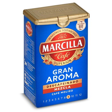 Café molido mezcla descafeinado Marcilla caja 200 g-0