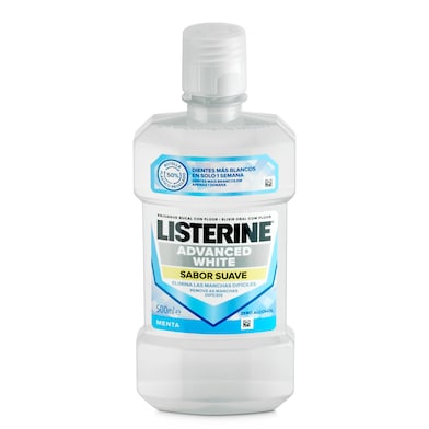Enjuague bucal blanqueador avanzado multiacción Listerine botella 500 ml-0