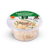 Queso parmigiano reggiano D.O.P. en escamas Selección Mundial tarrina 80 g