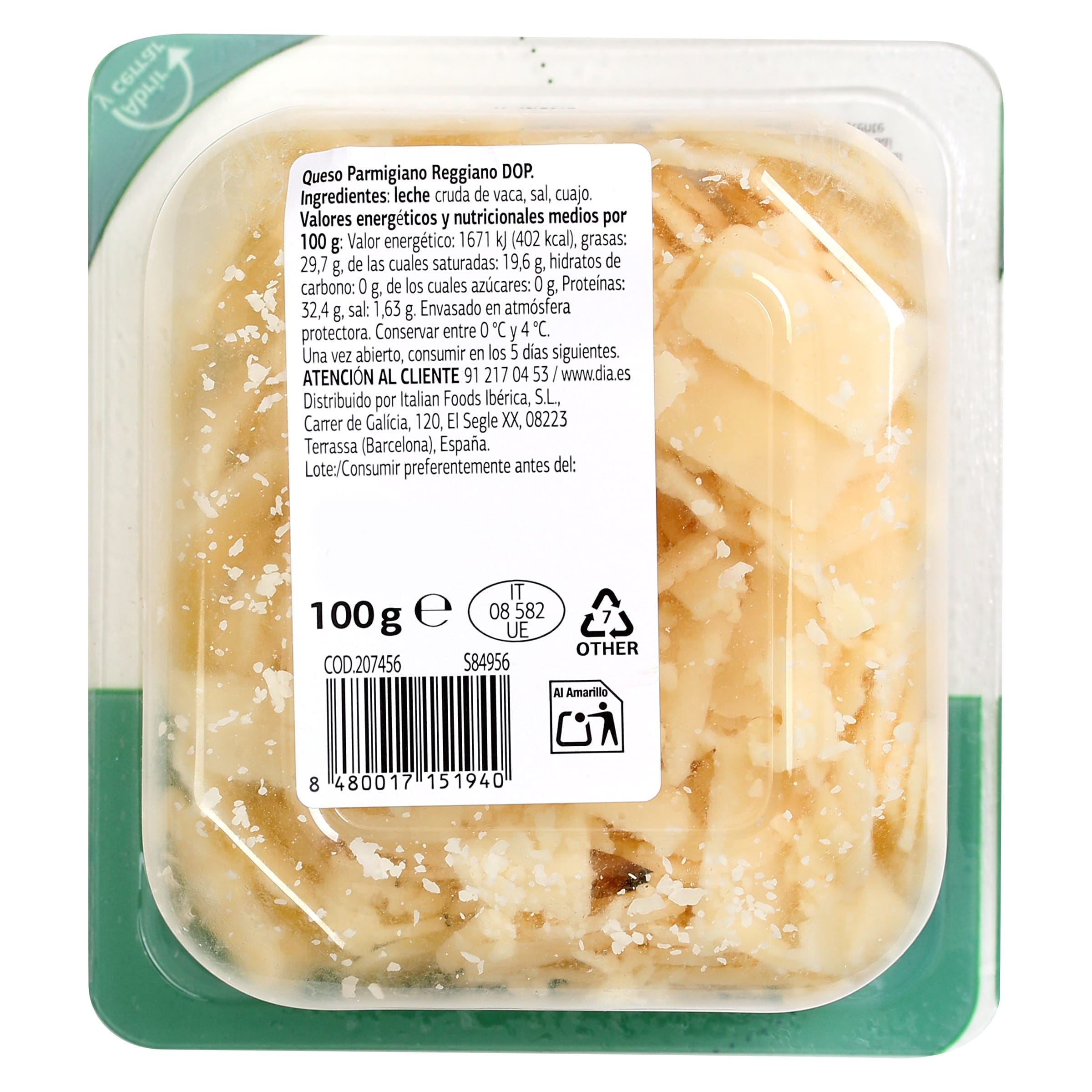Queso Parmesano D.O.P. en escamas Dia Selección Mundial 100 g