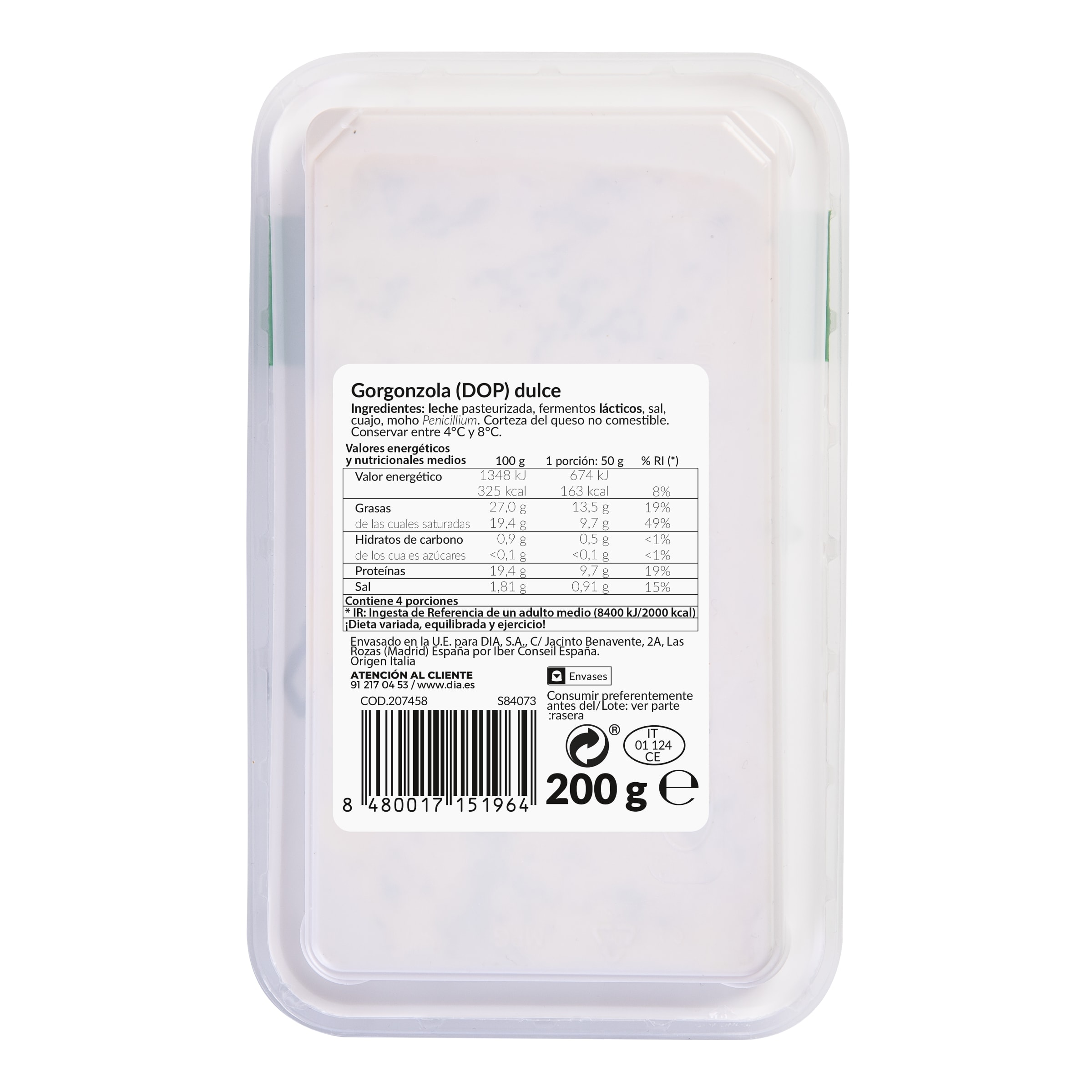Queso gorgonzola D.O.P. Dia Selección Mundial 200 g