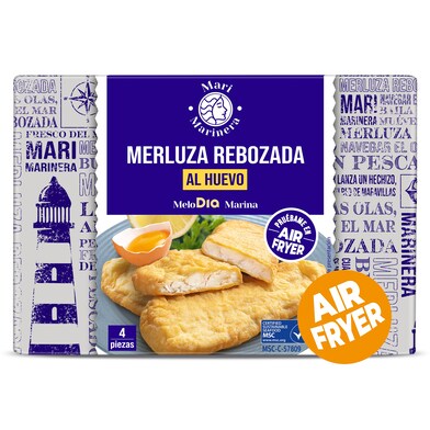 Merluza rebozada al huevo MSC Mari Marinera de Dia caja 340 g-0 Merluza rebozada al huevo MSC Mari Marinera de Dia caja 340 g-0
