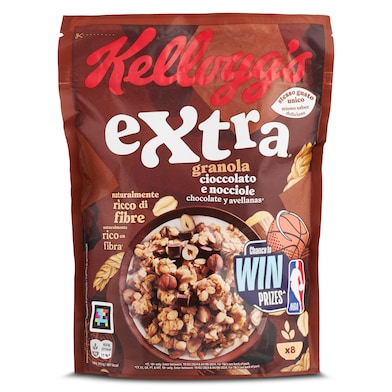 Cereales crujientes con chocolate y avellanas Kellogg's Extra caja 375 g-0