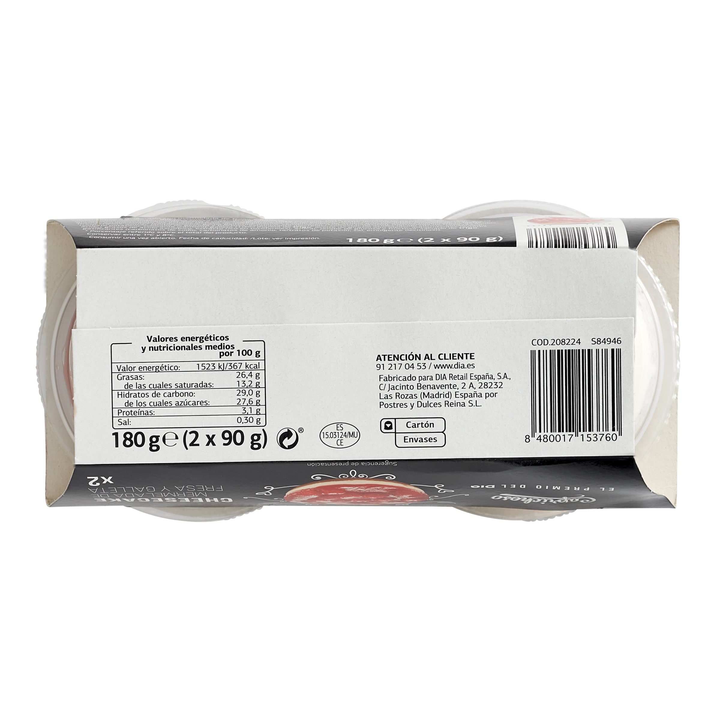Cheesecake Dia Caprichoso 2 x 90 g
