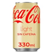 Refresco de cola light sin cafeína Coca-Cola lata 33 cl