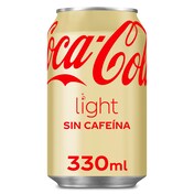 Refresco de cola light sin cafeína Coca-Cola lata 33 cl