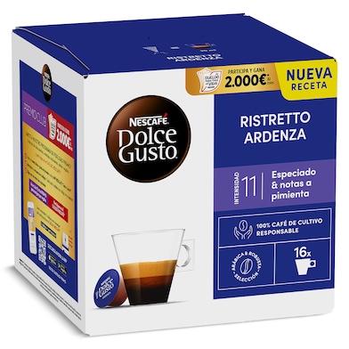 Café en cápsulas ristretto Nescafé Dolce Gusto caja 16 unidades-0