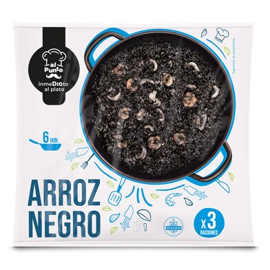 Arroz negro con calamar y gambas Al Punto Dia bolsa 600 g-0 Arroz negro con calamar y gambas Al Punto Dia bolsa 600 g-0
