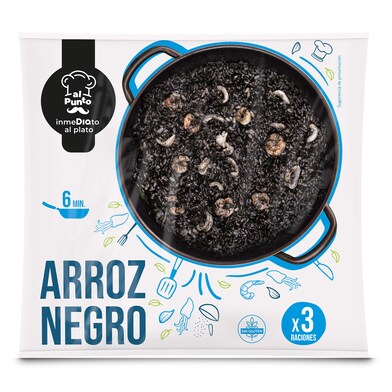 Arroz negro con calamar y gambas Al Punto Dia bolsa 600 g-0