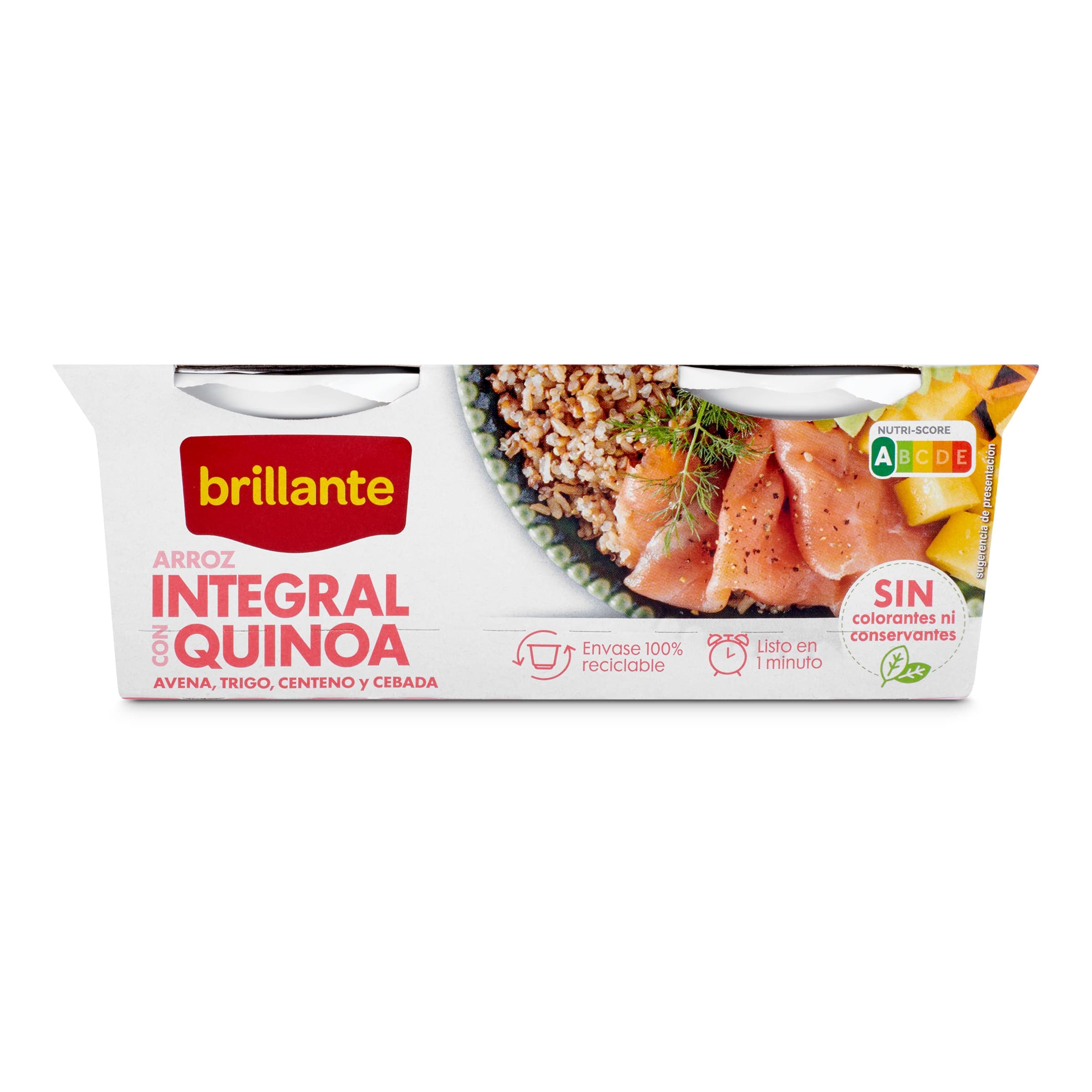 Vasos de arroz integral con quinoa Brillante 2 x 125 g