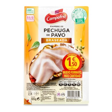 Pechuga de pavo braseado Campofrío sobre 105 g-0