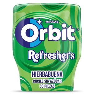 chicles sabor hierbabuena sin azucar refreshers 30 unidades