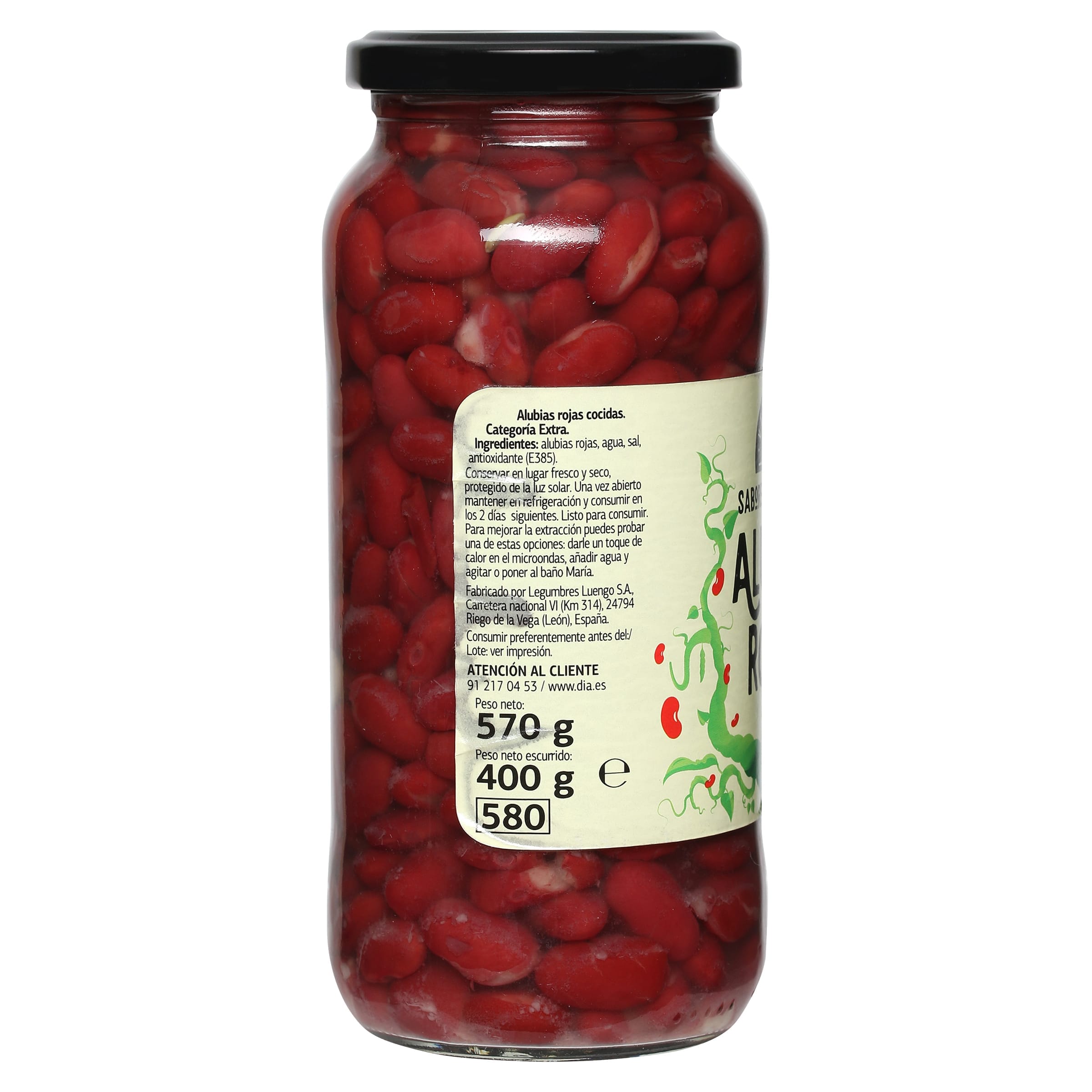 Alubias rojas cocidas Dia Vegecampo 400 g
