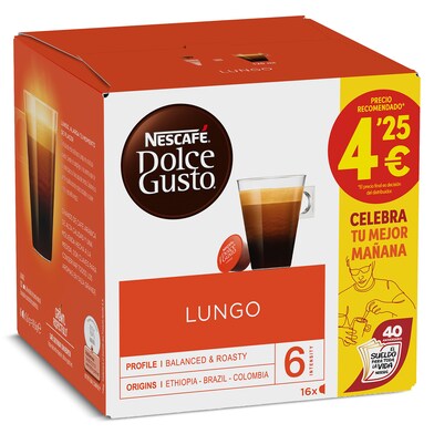 Café en cápsulas lungo Nescafé Dolce Gusto caja 16 unidades-0