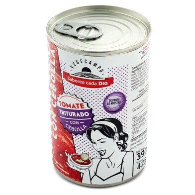 Tomate triturado con cebolla Vegecampo de Dia lata 380 g-0 Tomate triturado con cebolla Vegecampo de Dia lata 380 g-0