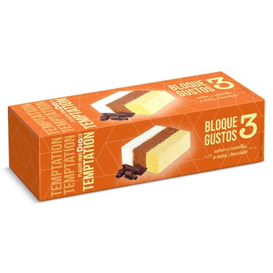 Helado bloque tres sabores Temptation de Dia caja 523 g-0