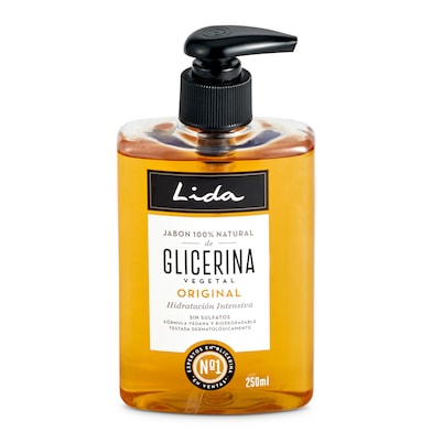 Jabón de manos líquido 100 % glicerina Lida bote 250 ml-0