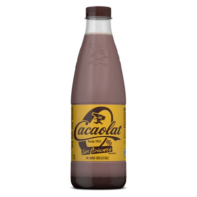 Batido de chocolate 0% sin azúcar añadido Cacaolat botella 1 l-0