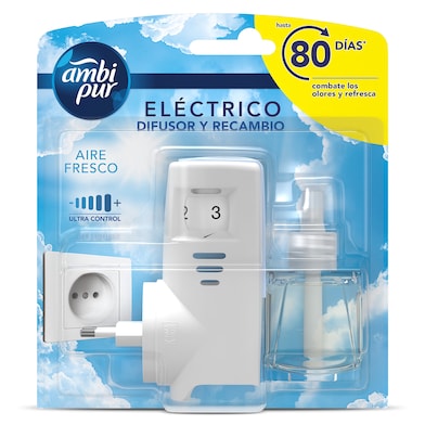 Ambientador eléctrico aroma aire fresco aparato + recambio Ambipur blister 1 unidad-0