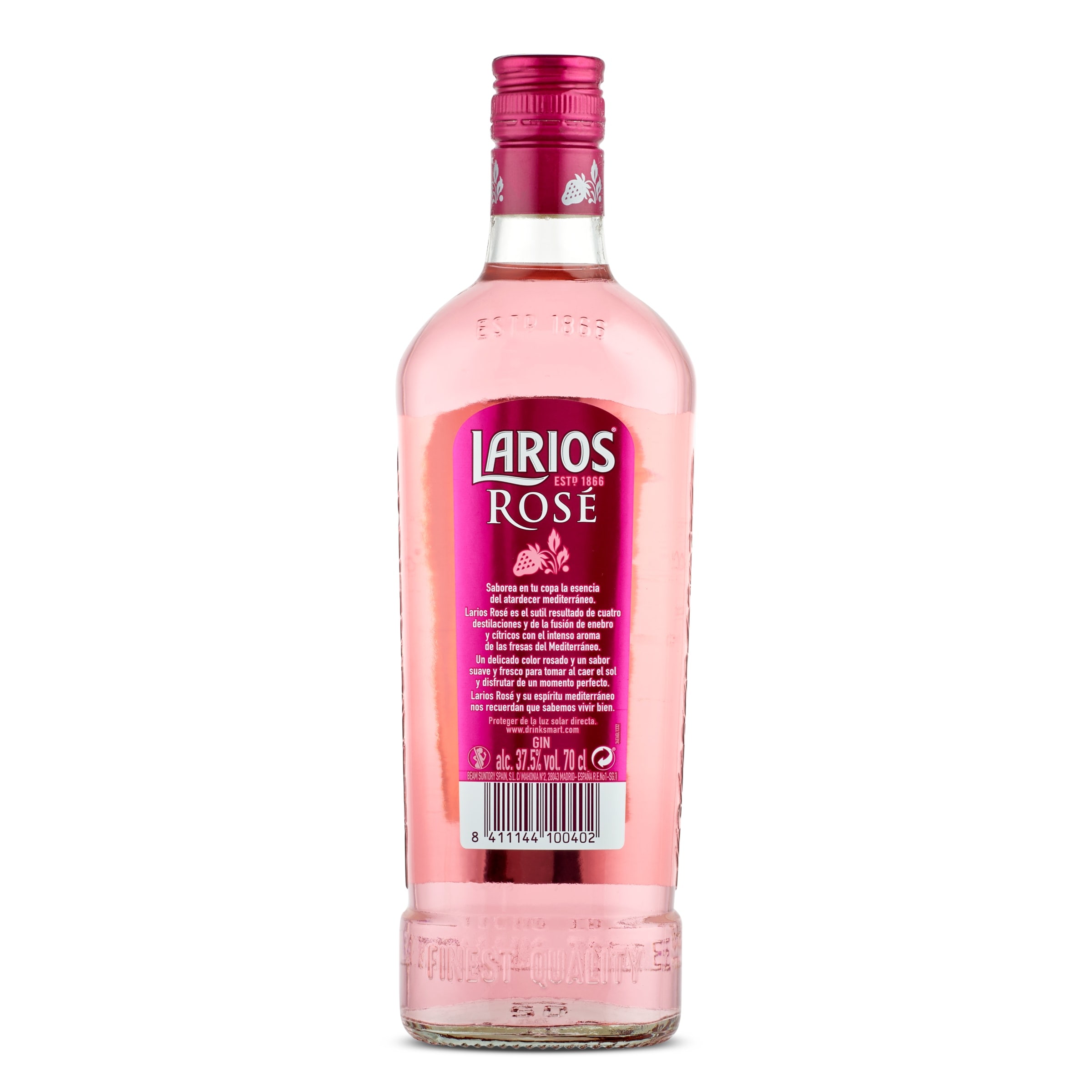 Ginebra rosé Larios 70 cl