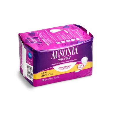 Compresas de incontinencia mini Ausonia bolsa 20 unidades-0 Compresas de incontinencia mini Ausonia bolsa 20 unidades-0
