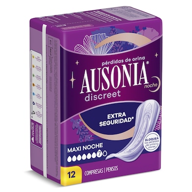 Compresas de incontinencia maxi noche Ausonia bolsa 12 unidades-0