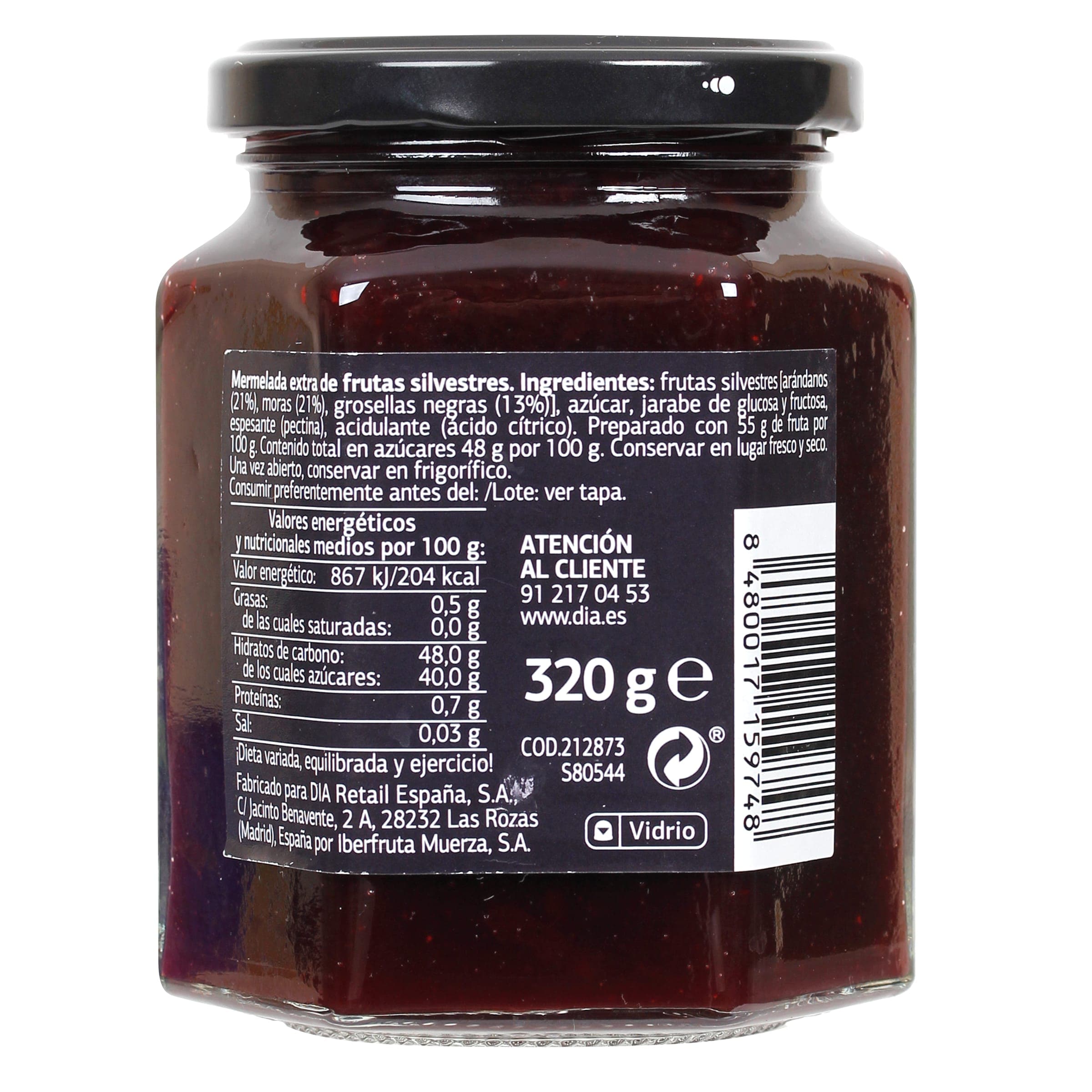 Mermelada de frutas silvestres extra Dia Fruticampo 320 g