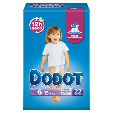 Pañales +13 kgs talla 6 Dodot bolsa 22 unidades-0 Pañales +13 kgs talla 6 Dodot bolsa 22 unidades-0