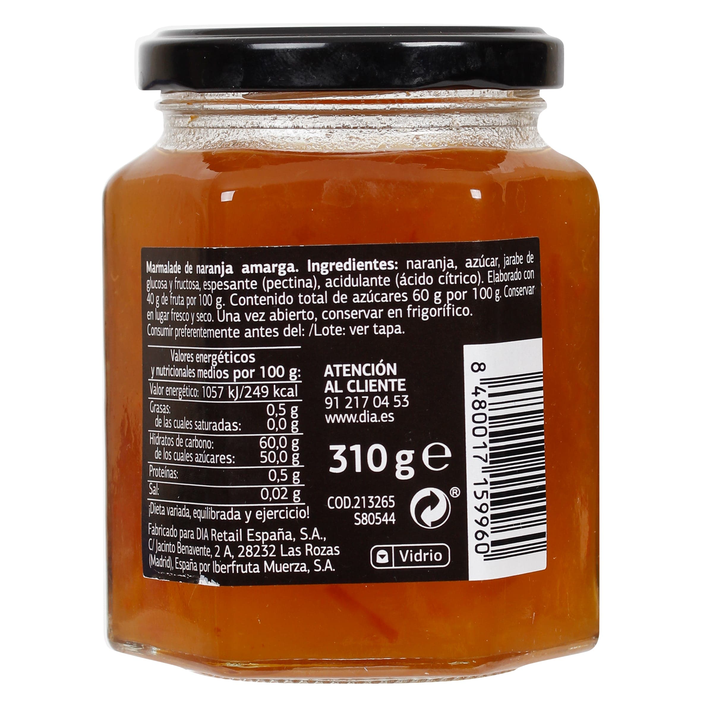 Mermelada de naranja amarga Dia Fruticampo 310 g