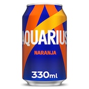 Bebida refrescante de naranja Aquarius lata 330 ml